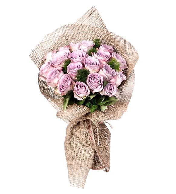 19 LİLA GÜL BUKETI